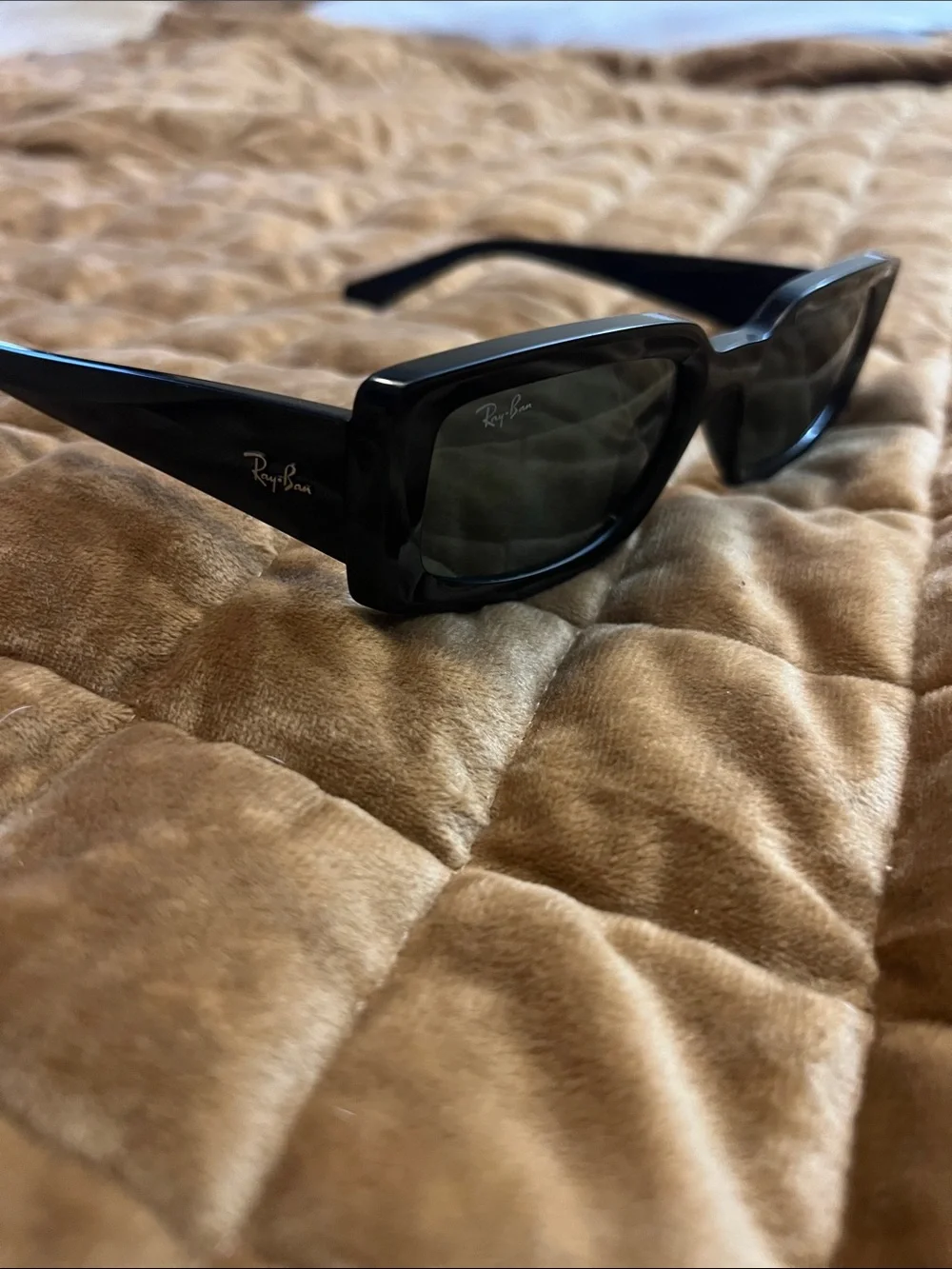 🔥RAY-BAN KILIANE BIO-BASED UNISEX BLACK RECTANGULAR SUMGLASSES WITH CASE